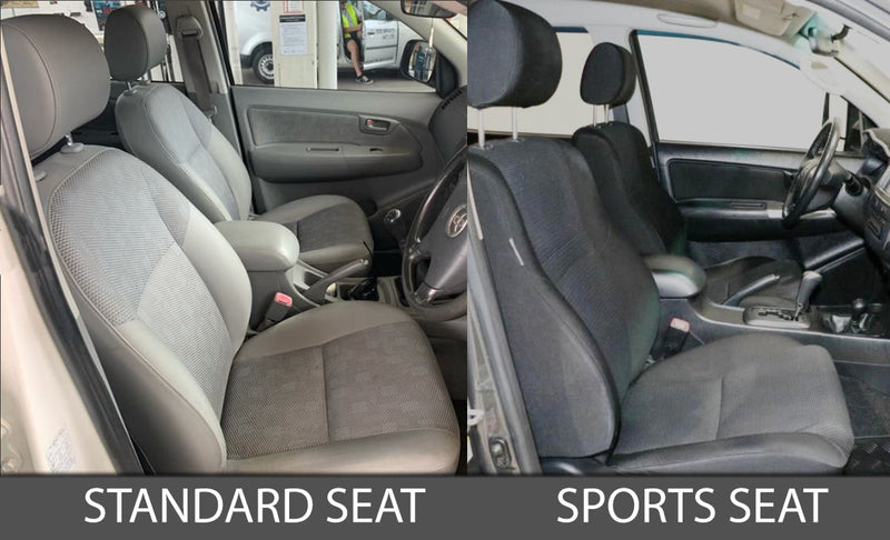 Razorback 4x4 GP4 Standard Neoprene 2x Front Seat Covers Suitable for a Toyota Hilux 7th Gen (N70) SPORT SEAT