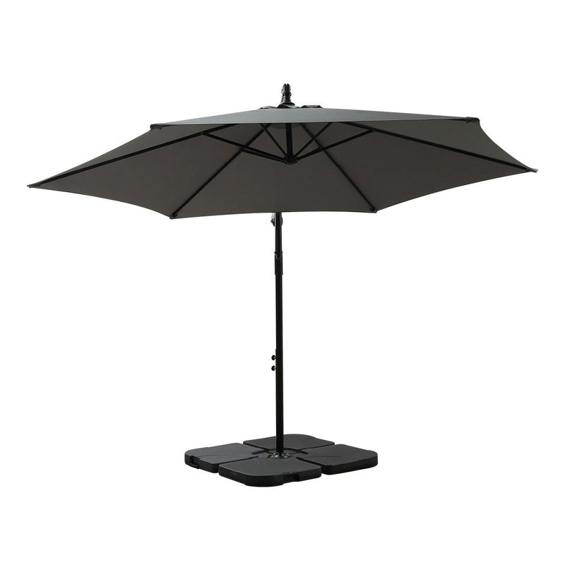 Mountview 3M Outdoor Umbrella Cantilever Base Stand Garden Patio Beach Umbrellas