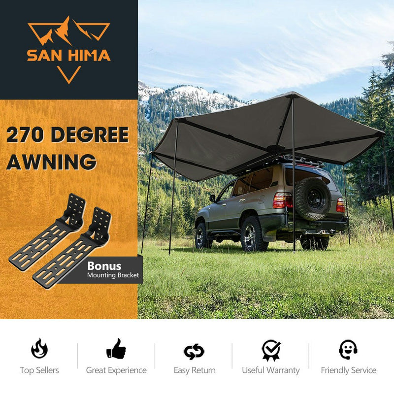 San Hima 270 Degree Free-Standing Awning 600D Double-Ripstop + "L" Bracket