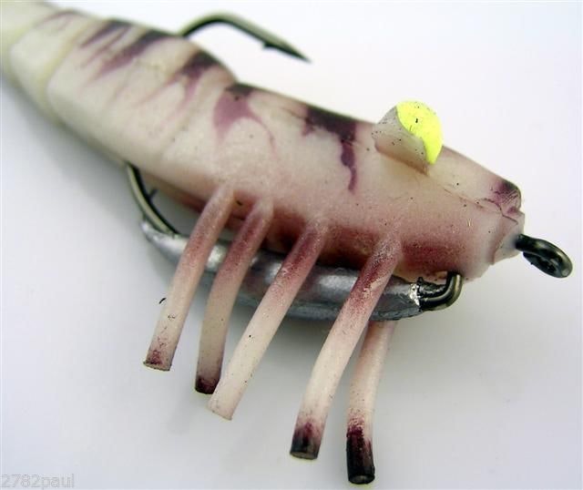 89mm Zerek Live Shrimp Pre Rigged Lumo Eyes Jointed Body Lure