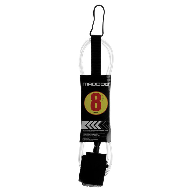 Maddog 8' Calf Leg Surfboard Shortboard Leash Ankle Strap Cord Attachment Rope