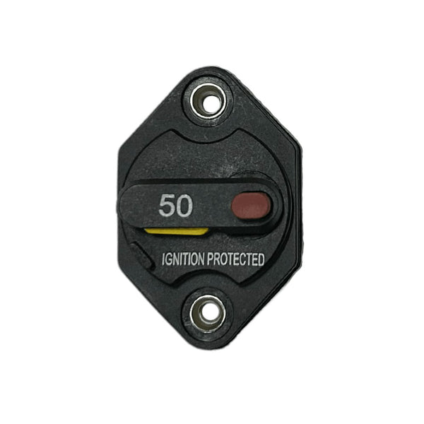 Exotronic 50A Mini Panel Mount Waterproof DC Circuit Breaker