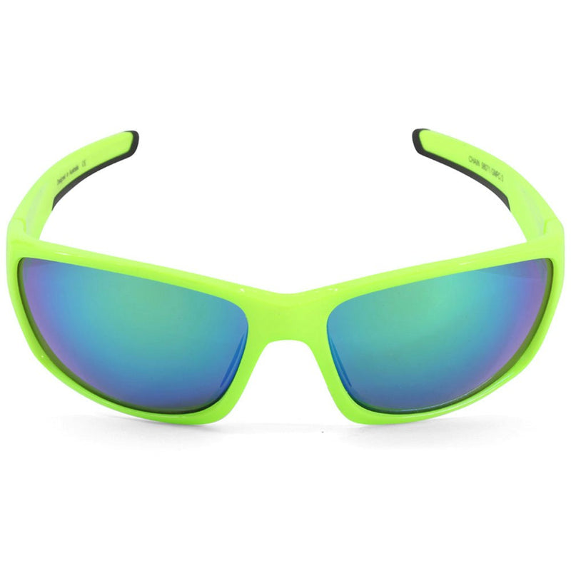 Dirty Dog Sport Chain 58071 Fluro Green/Fusion Mirror Sport Sunglasses