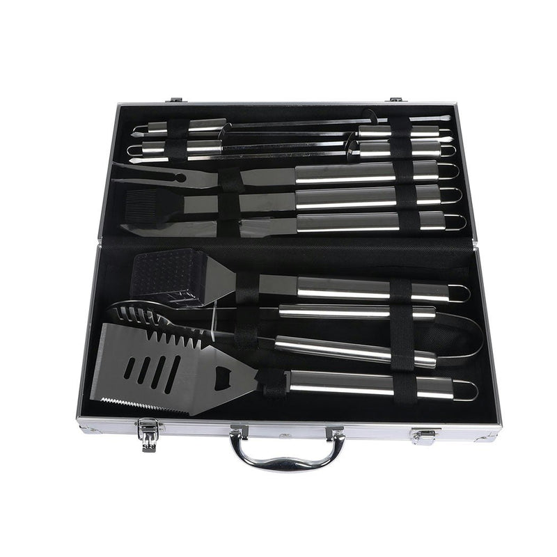 Moyasu 10Pcs BBQ Tool Set Stainless Steel Outdoor Barbecue accessory Grill Cook