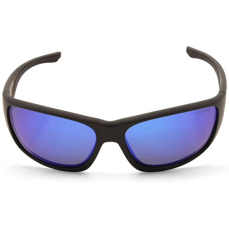 North Beach Galjeon Matte Black/Blue Mirror Polarised Sports Sunglasses 79595