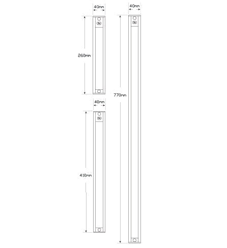 LED Autolamps 40770MCU Interior Strip Lamp with  On/Off Touch Switch 12 Volt, Single blister, Black Finish