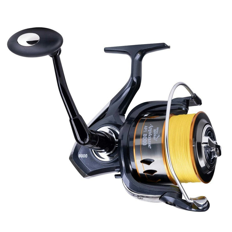 Jarvis Walker Applause 8000 Spin Reel Spooled with 30lb Braid - 4 Bearing Reel