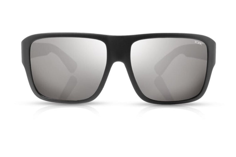 Tonic Swish Polarised Sunglasses with Glass Silver Mirror Lens and Black Frame