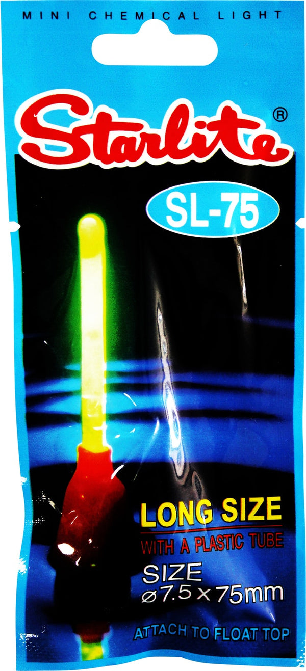 75mm Starlite Chemical Fishing Light with Tube - SL-75 Fluoro Glow Stick Light