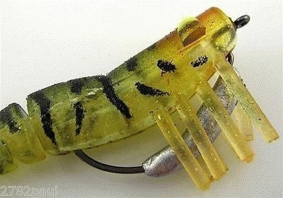 50mm Zerek Live Shrimp Pre Rigged Lumo Eyes Jointed Body Lure