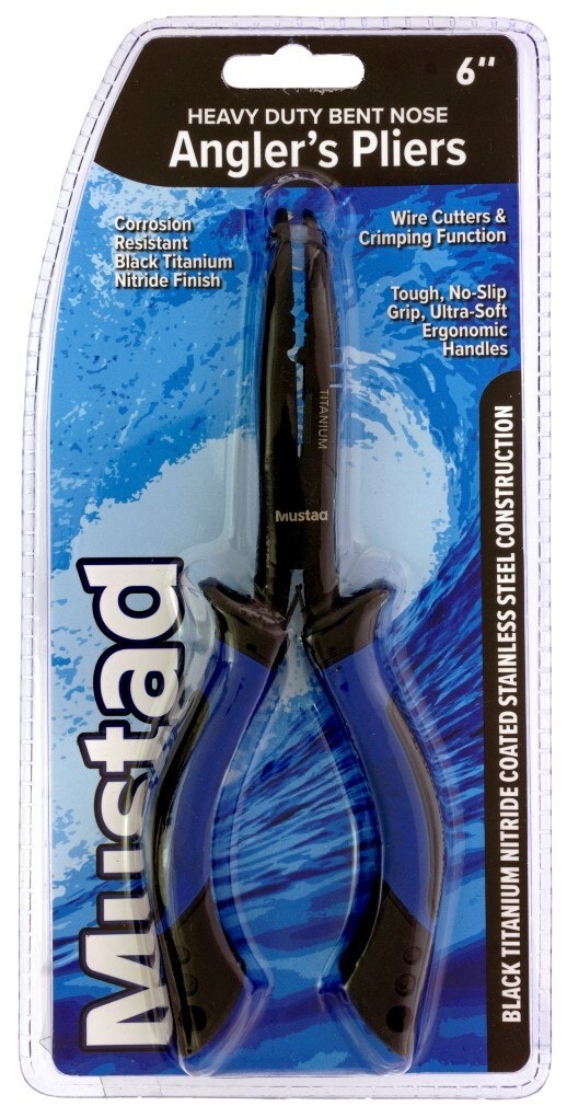 Mustad 6 Inch Heavy Duty Bent Nose Fishing Pliers