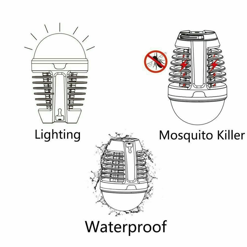 OUTDOOR RECHARGABLE 2 IN 1 MOSQUITO KILLER BULB