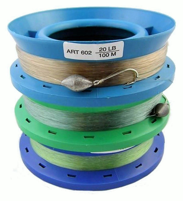 3 x 6 Inch Hand Casters Pre Rigged with 100m of 20lb Mono Fishing Line