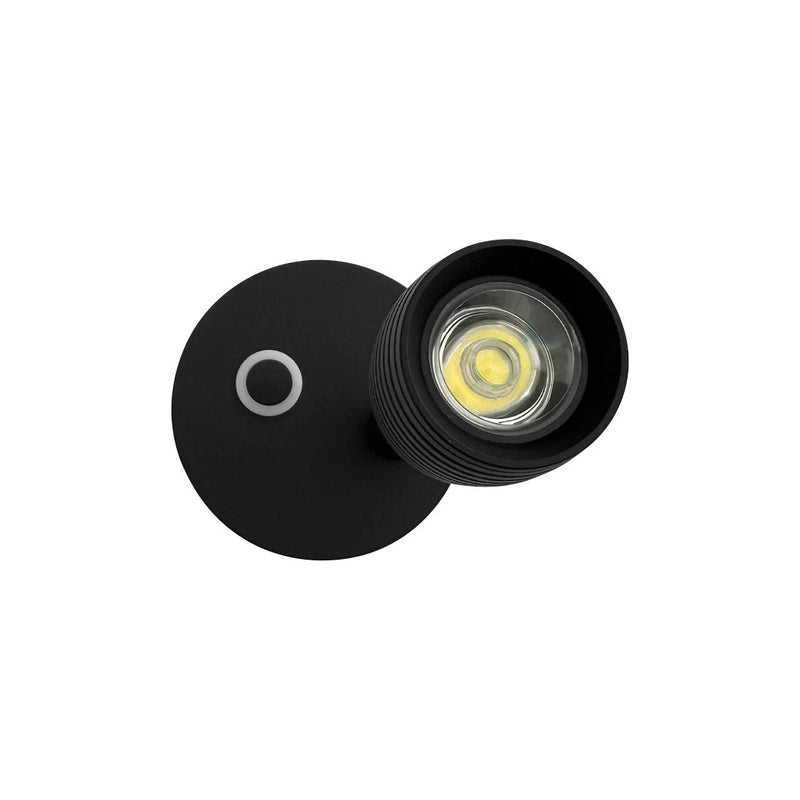 BLACK 12 VOLT 6000K LED READING LIGHT WITH USB CHARGING PORT