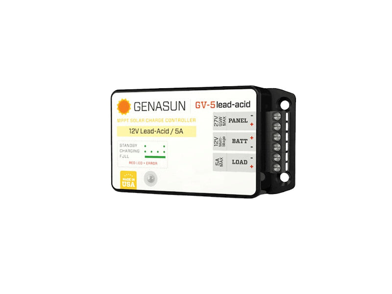 Genasun 5A MPPT 12V Lead-Acid Solar Charge Controller w/ Load Output & LVD