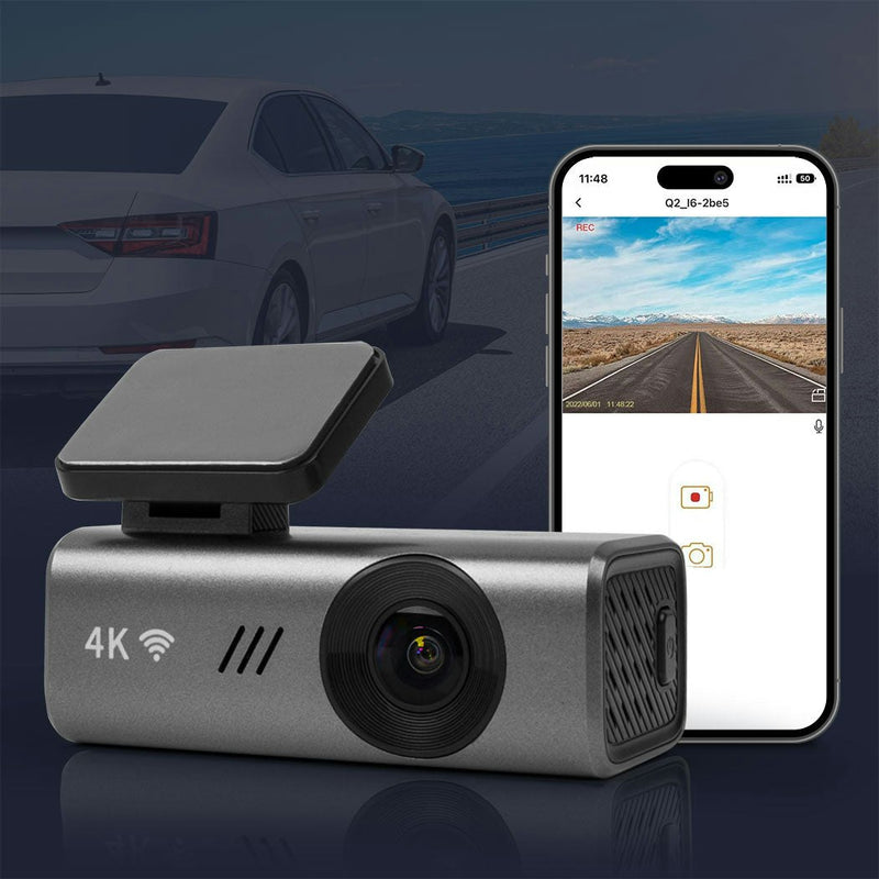 Dash Camera 4K Wifi Car Recorder Voice Control Night Vision Parking Monitor 64G