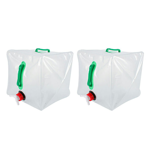 2x Wildtrak Expanda 20L Collapsible Water Carrier Outdoor Camp Drink Container