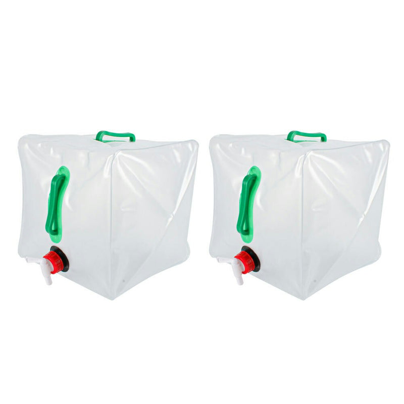 2x Wildtrak Expanda 20L Collapsible Water Carrier Outdoor Camp Drink Container