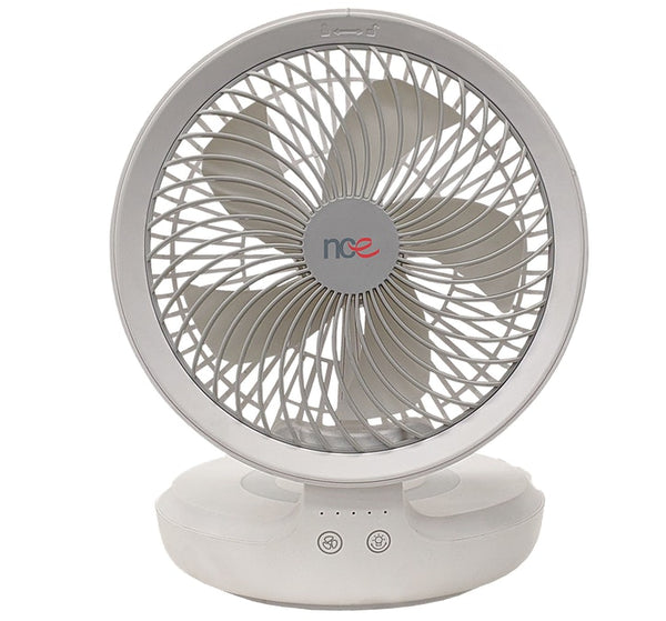NCE 12 Volt White Oscillating Fan With Light