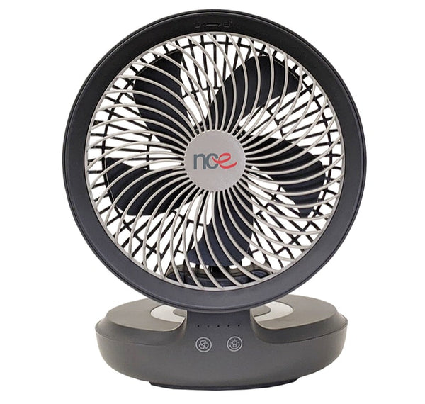 NCE 12 Volt Grey Oscillating Fan With Light
