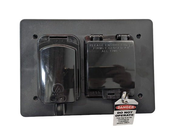 Areial RCD/Inlet Enclosure Black - 2.5mm TPS Flex