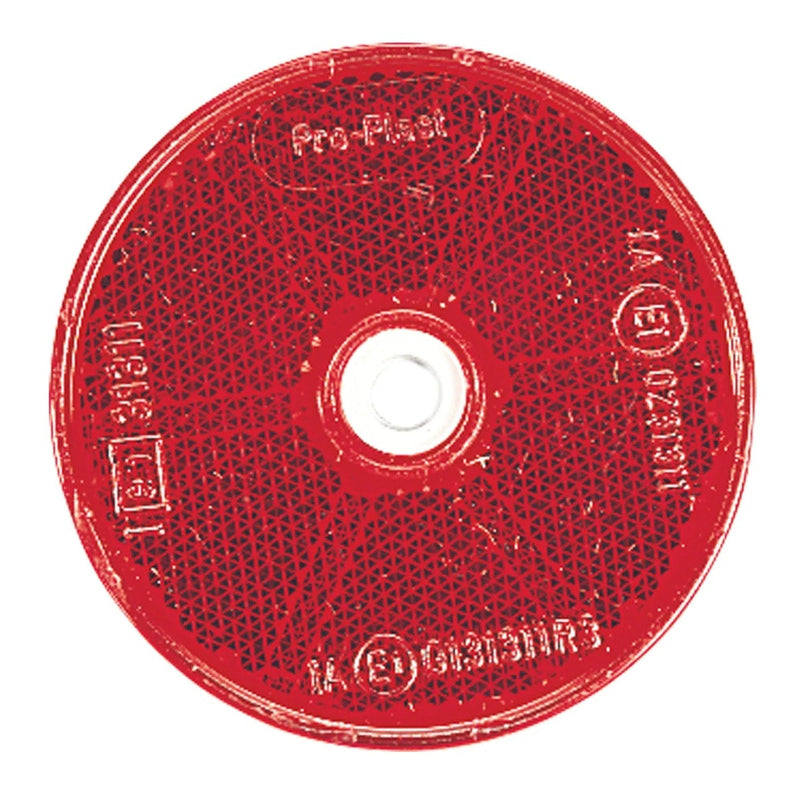 Narva 84012BL Red Retro Reflector with Central Fixing Hole
