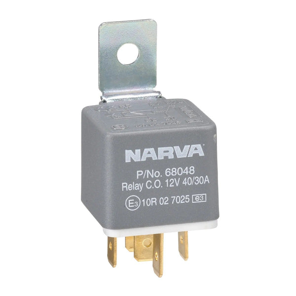 Narva 68048BL 12V 40A/30A Change-Over 5 Pin Relay With Diode (Blister Pack Of 1)