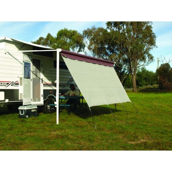 Camec Privacy Screen 4.9x1.8m Awning Double Rope Track