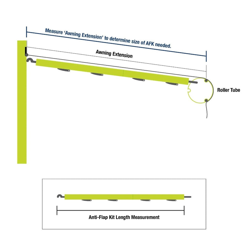 Aussie Traveller short Anti Flap Kit  (2100-2200mm White)