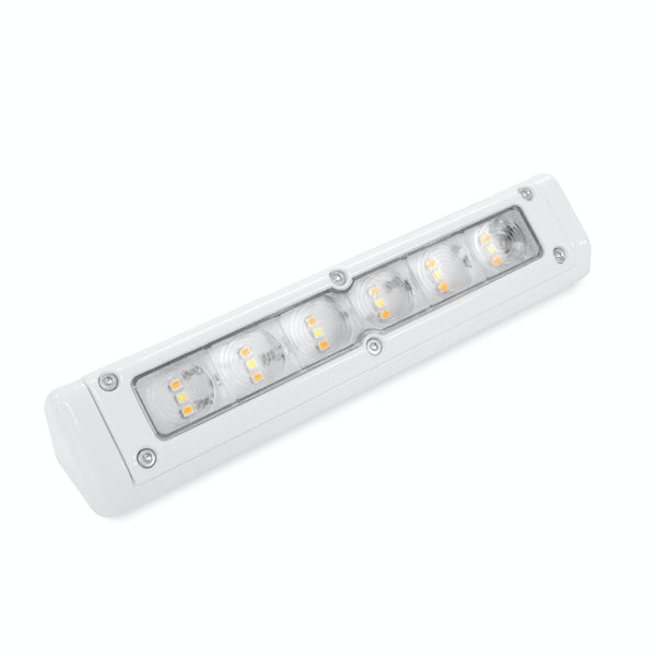 Dreamlighting LED Awning Light with Heavy Duty-200mm-White Shell, DC12V, Cool White/Amber
