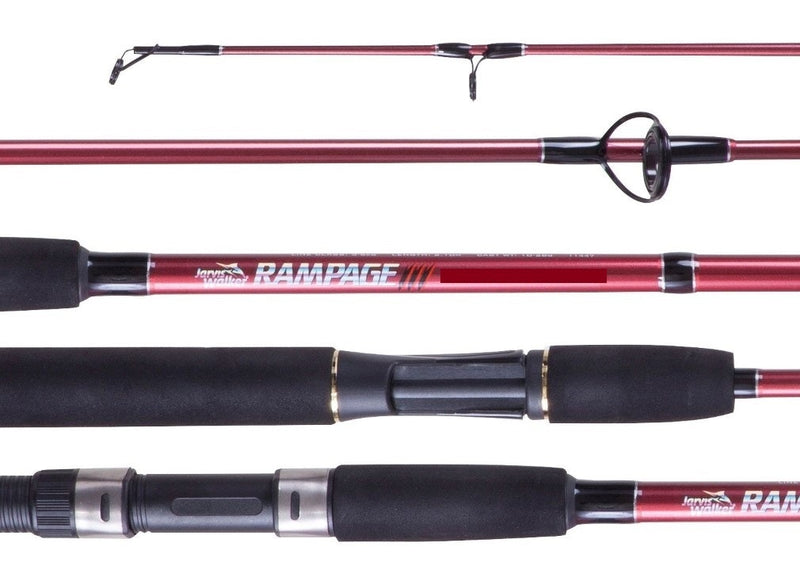 6'6 Jarvis Walker Rampage 4-7kg Fishing Rod and Reel Combo - 2 Pce Boat Combo   With 600 Size Reel