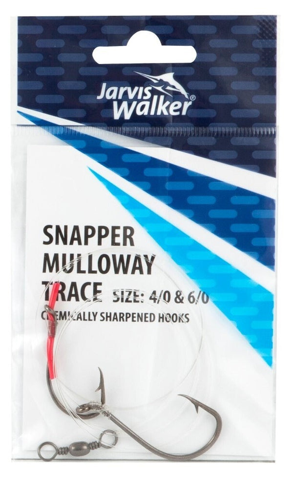 Jarvis Walker Snapper/Mulloway Rig With Chemically Sharpened Hooks-Sze 4/0 & 6/0