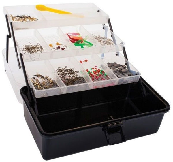 Jarvis Walker 3 Tray Fishing Tackle Box With 500 Pieces Of Tackle - Tackle Kit