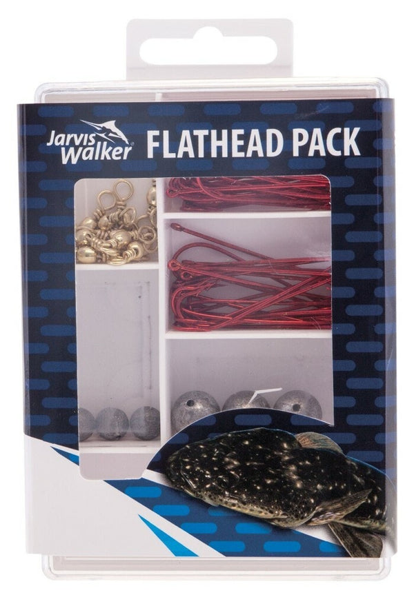 Jarvis Walker 71 Piece Flathead Fishing Pack - Assorted Fishing Tackle Kit