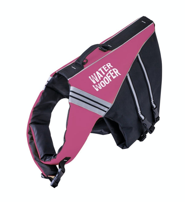 Water Woofer Dog Life Jacket - Lilac and Black Dog Floatation Device - DFD