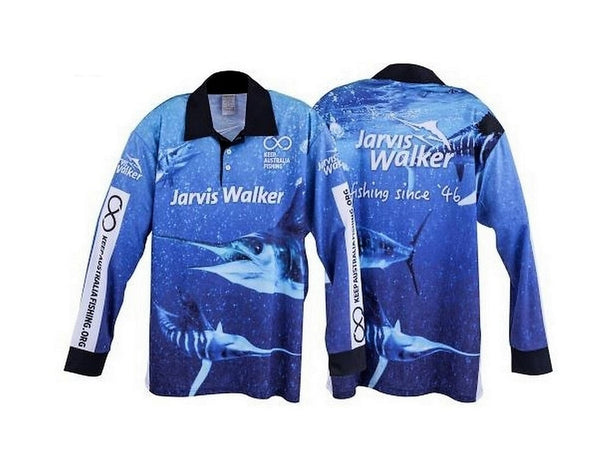 Jarvis Walker Long Sleeve Tournament Fishing Shirt with Collar-Fishing Jersey