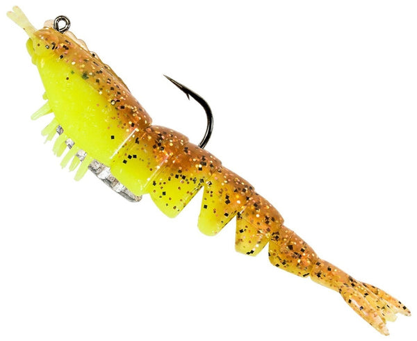 2 Pack of 3.5 Inch Z-Man Rigged EZ ShrimpZ Soft Plastic Fishing Lures - Sexy Penny
