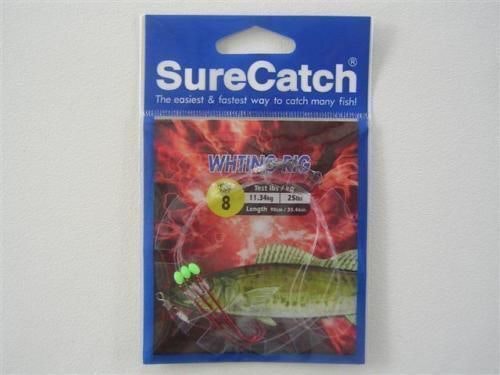 6 Packets of Surecatch Whiting Rigs with Size 8 Chemically Sharpened Hooks