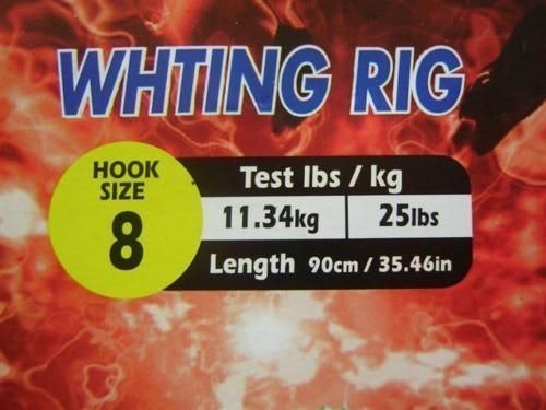 6 Packets of Surecatch Whiting Rigs with Size 8 Chemically Sharpened Hooks