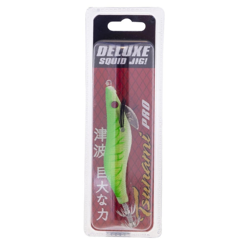 Size 2.5 Green Tsunami Pro Deluxe Egi Squid Jig Lure