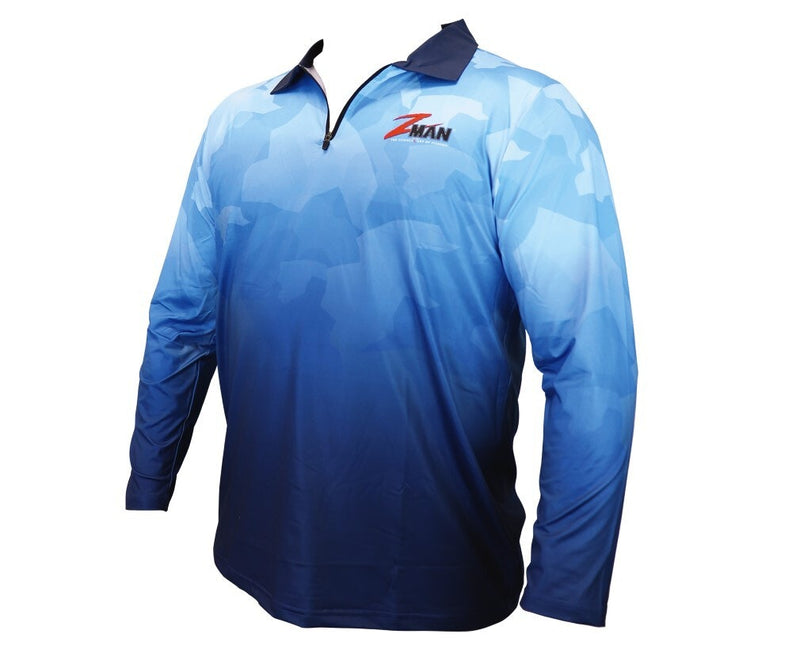 Zman Collared Adults Long Sleeve Tournament Fishing Shirt - 50+ UV Protection