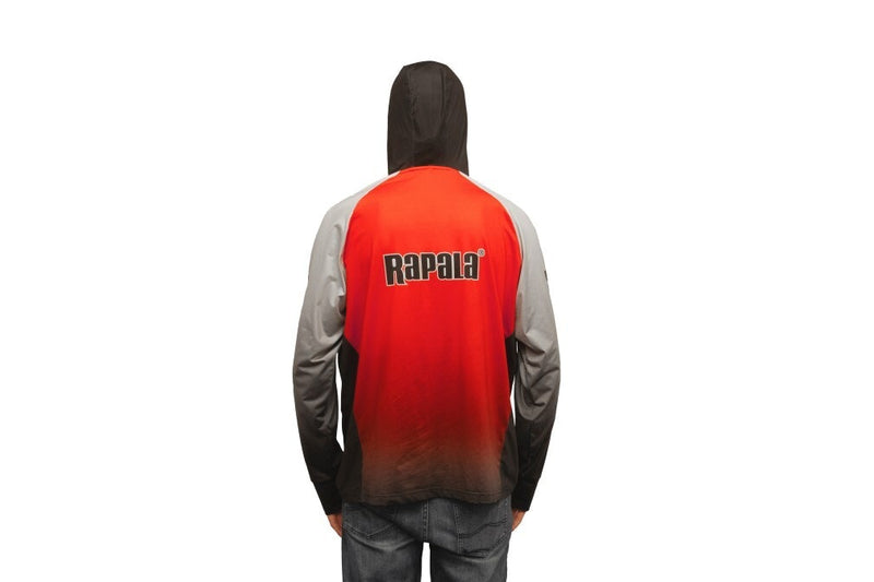Rapala Breathable Hooded Long Sleeve Fishing Shirt with Built-In Face Mask