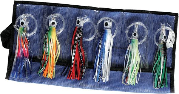 Williamson Gamefish Kit - 6 x Assorted Rigged Trolling Lures in Mesh Lure Wrap