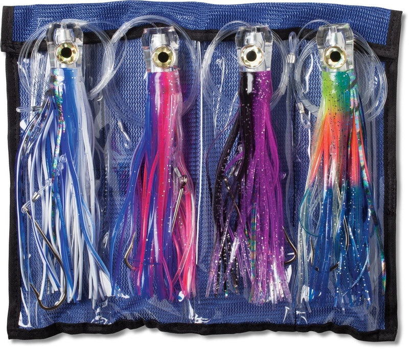 Williamson Big Game Catcher Kit  : 4 x 8" Rigged Trolling Lures in Lure Wrap